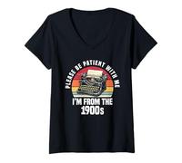 Femme s'il Vous plaît Soyez Patient avec Moi, Je Viens du T-Shirt avec Col en V