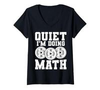 Femme Silence, Je Fais des Maths T-Shirt avec Col en V