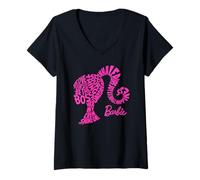 Femme Silhouette de Barbie Be The Boss T-Shirt avec Col en V