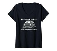 Femme Simca 1000 T-Shirt avec Col en V