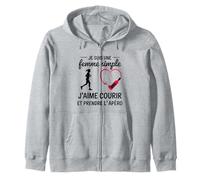 Femme Simple j’Aime Courir et l’apéro Humour Course à Pied Sweat à Capuche