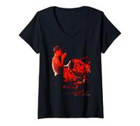 Femme Simple Minds : Jim Kerr Live, New Gold Dream, Virginia Turbett T-Shirt avec Col en V