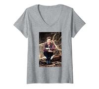 Femme Simple Minds Jim Kerr Once Upon A Time par Virginia Turbett T-Shirt avec Col en V