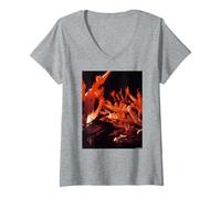 Femme Simple Minds Once Upon A Time Jim Kerr par Virginia Turbett T-Shirt avec Col en V