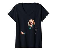 Femme Simply Red Stars Chanteur Mick Hucknall 1996 T-Shirt avec Col en V