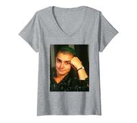 Femme Sinead O'Connor, chanteuse Pop militante, Nothing Compares 2 U T-Shirt avec Col en V