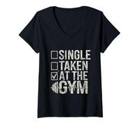 Femme Single Taken At The Gym Fitness Priorities Workout -- T-Shirt avec Col en V