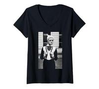 Femme Siouxsie Sioux, chanteuse Principale des Banshees 1976 T-Shirt avec Col en V