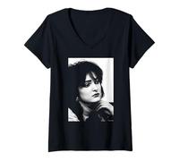 Femme Siouxsie Sioux & The Banshees 1981 par Virginia Turbett T-Shirt avec Col en V