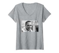 Femme Sir David Attenborough, présentateur du documentaire sur la Nature de la BBC, 1965 T-Shirt avec Col en V