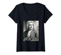 Femme Sir Isaac Newton T-Shirt avec Col en V
