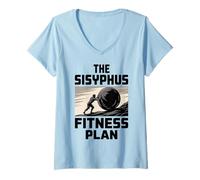 Femme Sisyphe Philosophie Design pour Un étudiant en philosophie T-Shirt avec Col en V