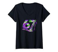 Femme Six Seven 67 Meme Skis Sweatshirts T-Shirt Ski Hoodie 6-7 T-Shirt avec Col en V