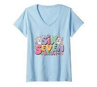 Femme Six Seven Bruh Easter Day 67 Meme Kids Boys Toddler Funny T-Shirt avec Col en V