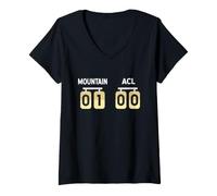 Femme Ski Snowboard Blessures A et Well Recovery T-Shirt avec Col en V