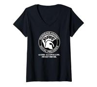 Femme Skinhead Traditionnel S.H.A.R.P, Oi, Ska, Skinhead-Sharp T-Shirt avec Col en V