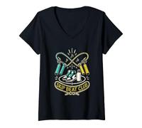 Femme Skip Beat Club Corde à Sauter Rythme Sport T-Shirt avec Col en V
