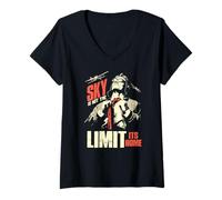 Femme Sky is Not The Limit Its Home T-Shirt avec Col en V