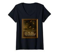 Femme Sky Rain Pommes de Terre Merry Wives Windsor Falstaff Citation drôle T-Shirt avec Col en V