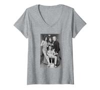 Femme Slade Oui-Oui Titulaire Dave Hill Glam Rock Band T-Shirt avec Col en V