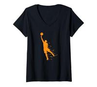 Femme Slam-Dunk de Basket T-Shirt avec Col en V
