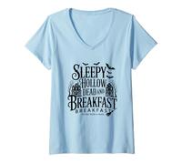 Femme Sleepy Hollow Dead and Breakfast, Veuillez réserver à l'avance T-Shirt avec Col en V