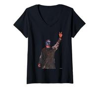 Femme Slipknot Corey Taylor Wait and Bleed Nu Metal Andy Willsher T-Shirt avec Col en V