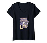 Femme Slogan Shakespeare Is My Life T-Shirt avec Col en V
