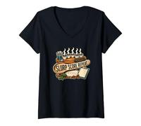 Femme SLURP Score Repeat Dégustation Café Analyse Sensorielle T-Shirt avec Col en V