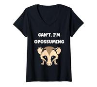 Femme Small Animal Opossums Funny Can't I'm Opossum T-Shirt avec Col en V