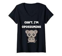 Femme Small Animal Opossums Funny Can't I'm Opossum T-Shirt avec Col en V
