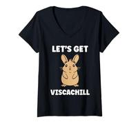 Femme Small viscachas mingon Animals Quote Simple Chill Viscacha T-Shirt avec Col en V