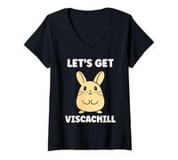 Femme Small viscachas mingon Animals Quote Simple Chill Viscacha T-Shirt avec Col en V