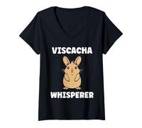 Femme Small viscachas mingon Animals Quote Simple Team Viscacha T-Shirt avec Col en V