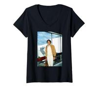 Femme Smokey Robinson (Chanteur, ère Touch The Sky, 1983) T-Shirt avec Col en V