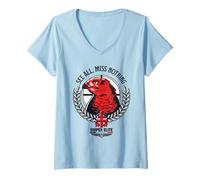 Femme Sniper Elite Resistance Eagle Voir Tout Miss Rien T-Shirt avec Col en V