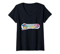 Femme Snowboard Girl Catch Me If You Can Woman Snowboard Citation T-Shirt avec Col en V