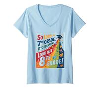 Femme So Long 7th Grade Look Out 8th Grade Fin D’Année Scolaire T-Shirt avec Col en V