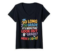 Femme So Long 7th Grade Look Out 8th Grade Here I Come Remise T-Shirt avec Col en V