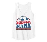 Femme Soccer Nana Grandma Vintage Soccer Fan Support Famille Débardeur