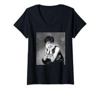 Femme Soft Cell Singer Marc Almond Synth Pop par Allan Ballard T-Shirt avec Col en V