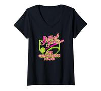 Femme Softball Sister I am Here for Concession Stand T-Shirt avec Col en V