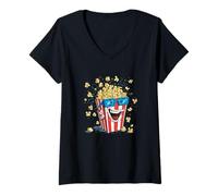 Femme Soirée cinéma Cool avec Cette boîte à Pop-Corn au Look cinéma T-Shirt avec Col en V