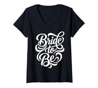 Femme Soirée Entre célibataires et fiançailles T-Shirt avec Col en V