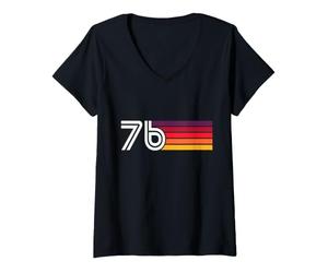 Femme Soixante-Seize 1976 Rétro 50e Anniversaire T-Shirt avec Col en V