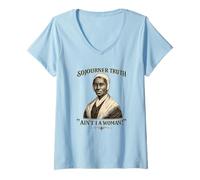 Femme Sojourner Vérité Portrait Histoire des Femmes abolitionnistes T-Shirt avec Col en V