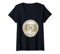 Femme Sol Invictus Invincible Sun Invincible Sun Invincible Solar Deity T-Shirt avec Col en V