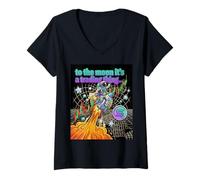 Femme Solana Crypto Bullrun Sol Token Riche Millionnaire T-Shirt avec Col en V
