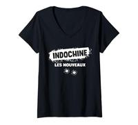 Femme Soleils D'Indochine Homme Femme Enfant T-Shirt avec Col en V