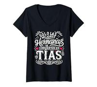 Femme Solo Las Mejores Hermanas Se Convierten En Tías Futura Tia T-Shirt avec Col en V